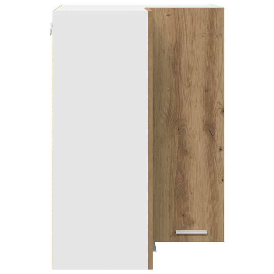 Hangkast Riga Ambachtelijke Eik en Wit 57 x 57 x 80 cm