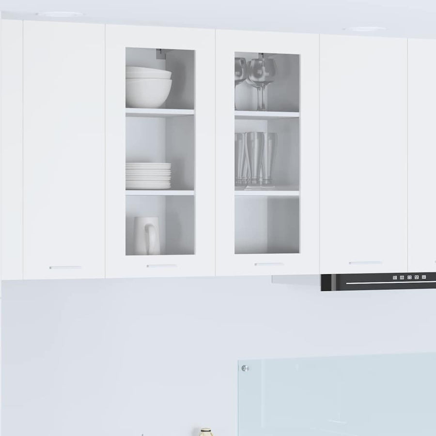 Hangkast met plank Riga 2 pcs Wit 40 x 31 x 80 cm Bewerkt hout