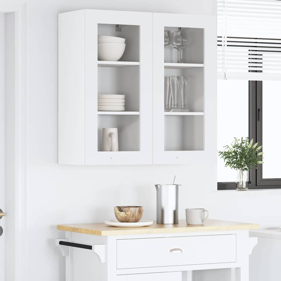 Hangkast met plank Riga 2 pcs Wit 40 x 31 x 80 cm Bewerkt hout