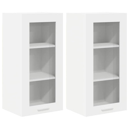 Hangkast met plank Riga 2 pcs Wit 40 x 31 x 80 cm Bewerkt hout