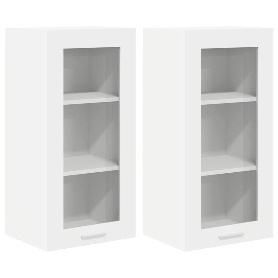 Hangkast met plank Riga 2 pcs Wit 40 x 31 x 80 cm Bewerkt hout