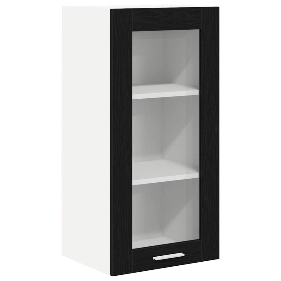 Hangkast Riga Zwart Eiken 40 x 31 x 80 cm Bewerkt hout