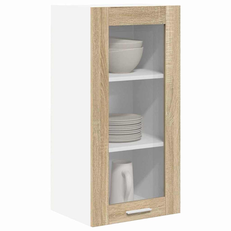 Hangkast Riga 2 pcs Sonoma Eiken 40 x 31 x 80 cm Bewerkt hout