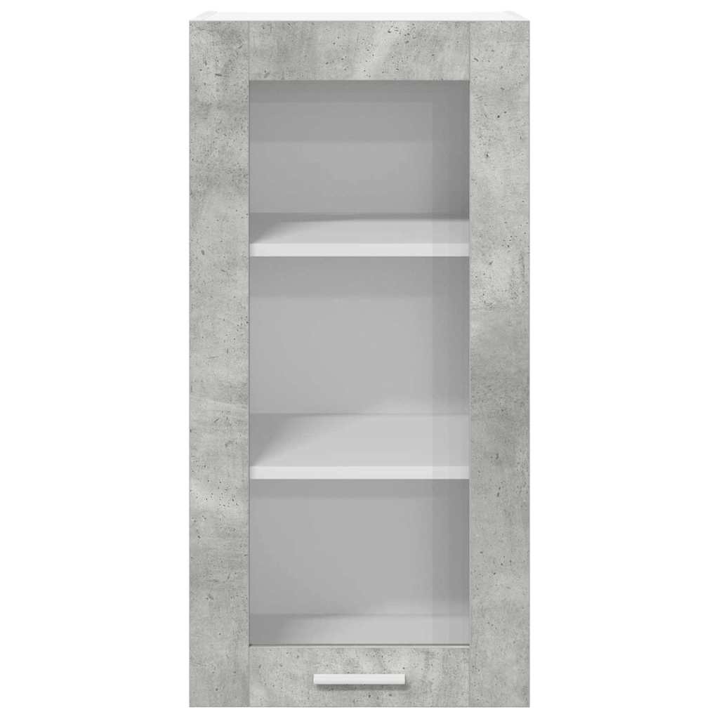 Hangkast Riga Beton Grijs 40 x 31 x 80 cm Bewerkt hout