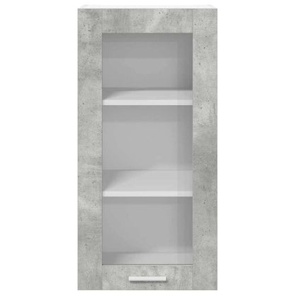 Hangkast Riga Beton Grijs 40 x 31 x 80 cm Bewerkt hout