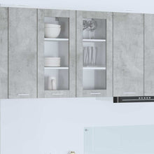 Hangkast Riga 2 pcs Beton Grijs 40 x 31 x 80 cm Bewerkt hout