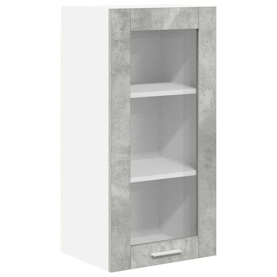 Hangkast Riga 2 pcs Beton Grijs 40 x 31 x 80 cm Bewerkt hout