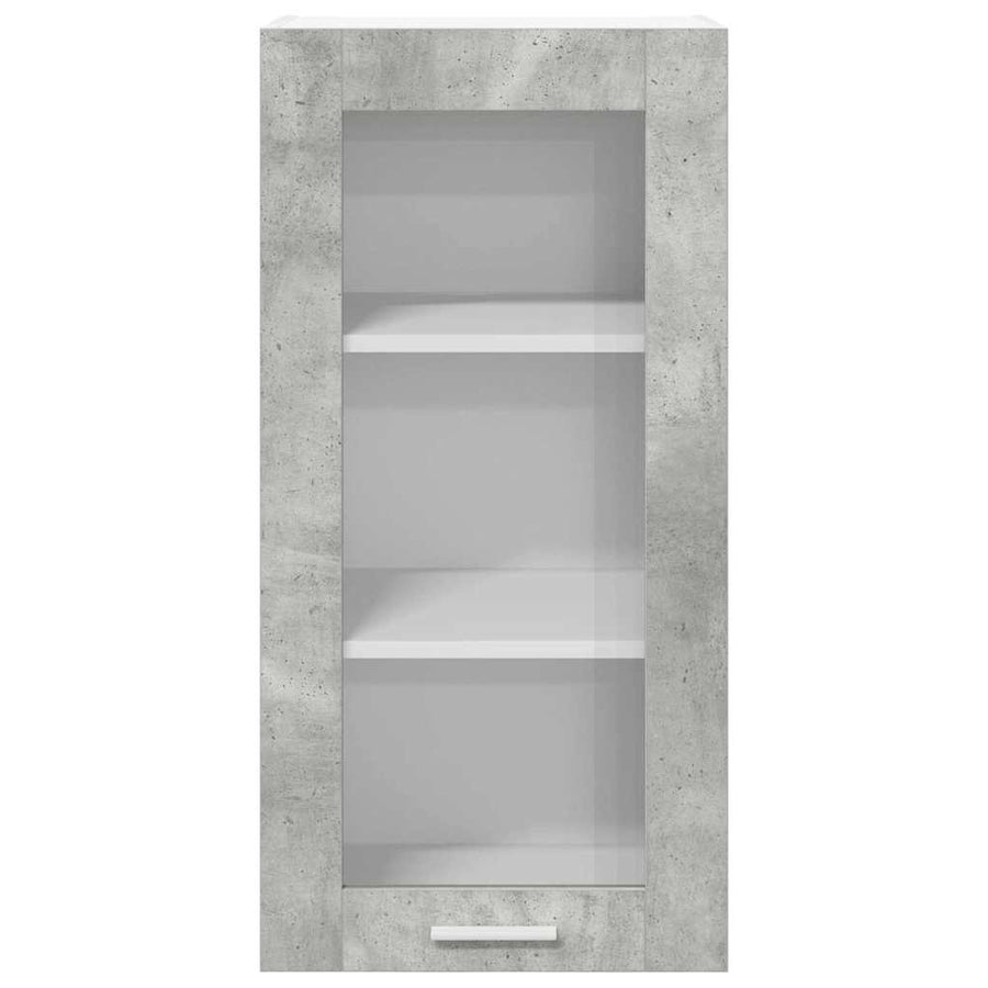 Hangkast Riga 2 pcs Beton Grijs 40 x 31 x 80 cm Bewerkt hout