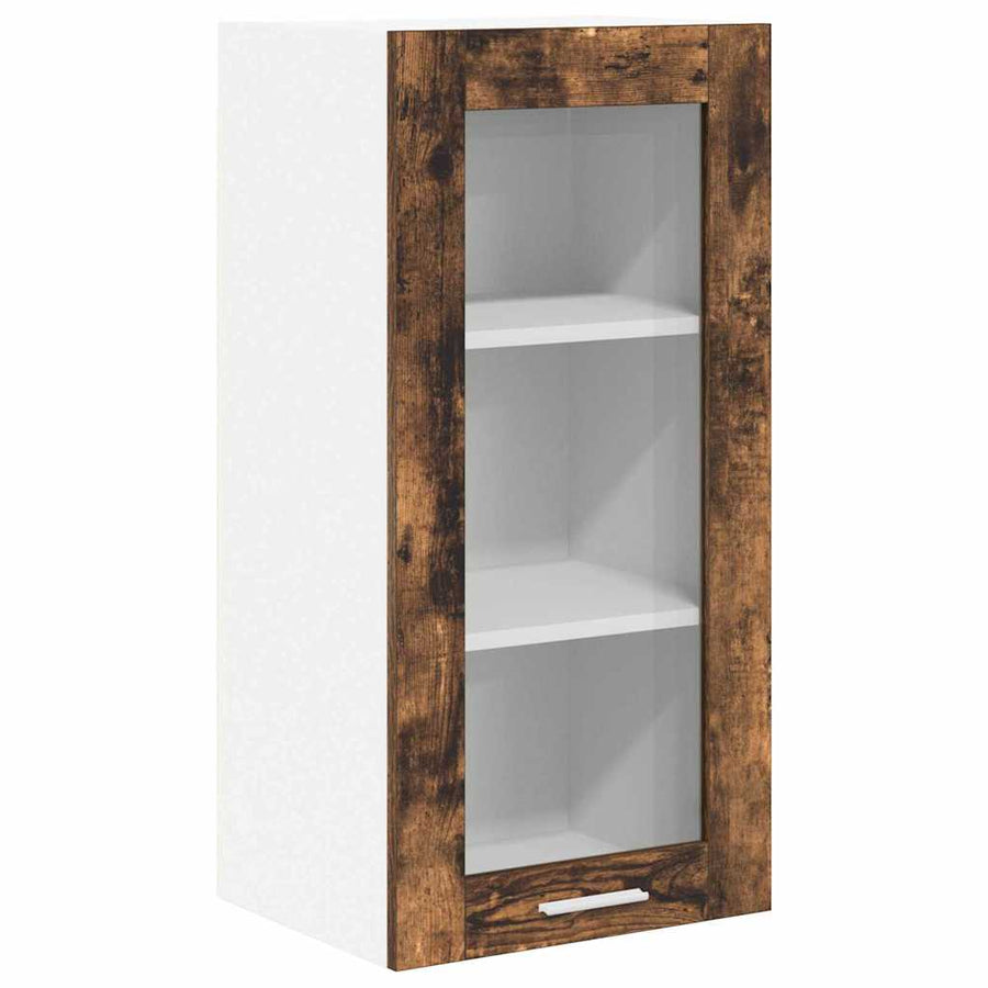 Hangkast Riga Gerookt eiken 40 x 31 x 80 cm Bewerkt hout