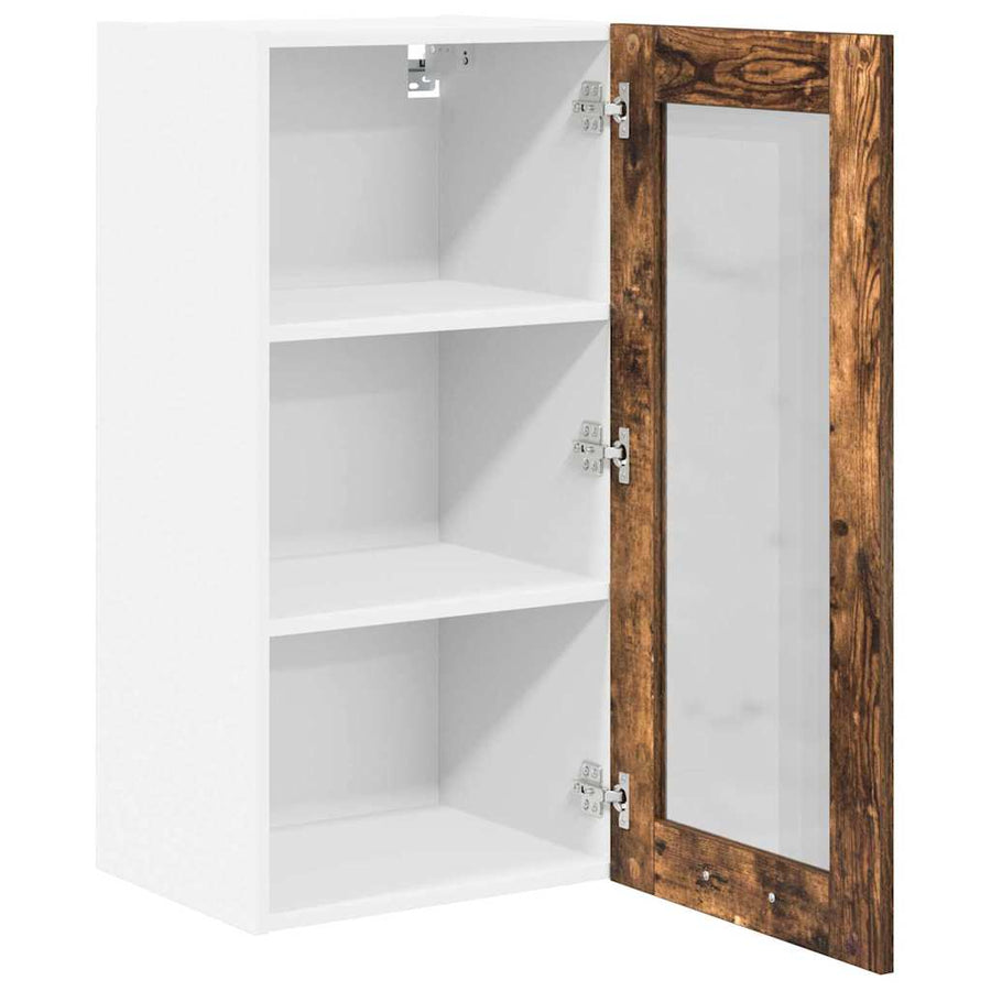 Hangkast Riga 2 pcs Gerookt eiken 40 x 31 x 80 cm Bewerkt hout
