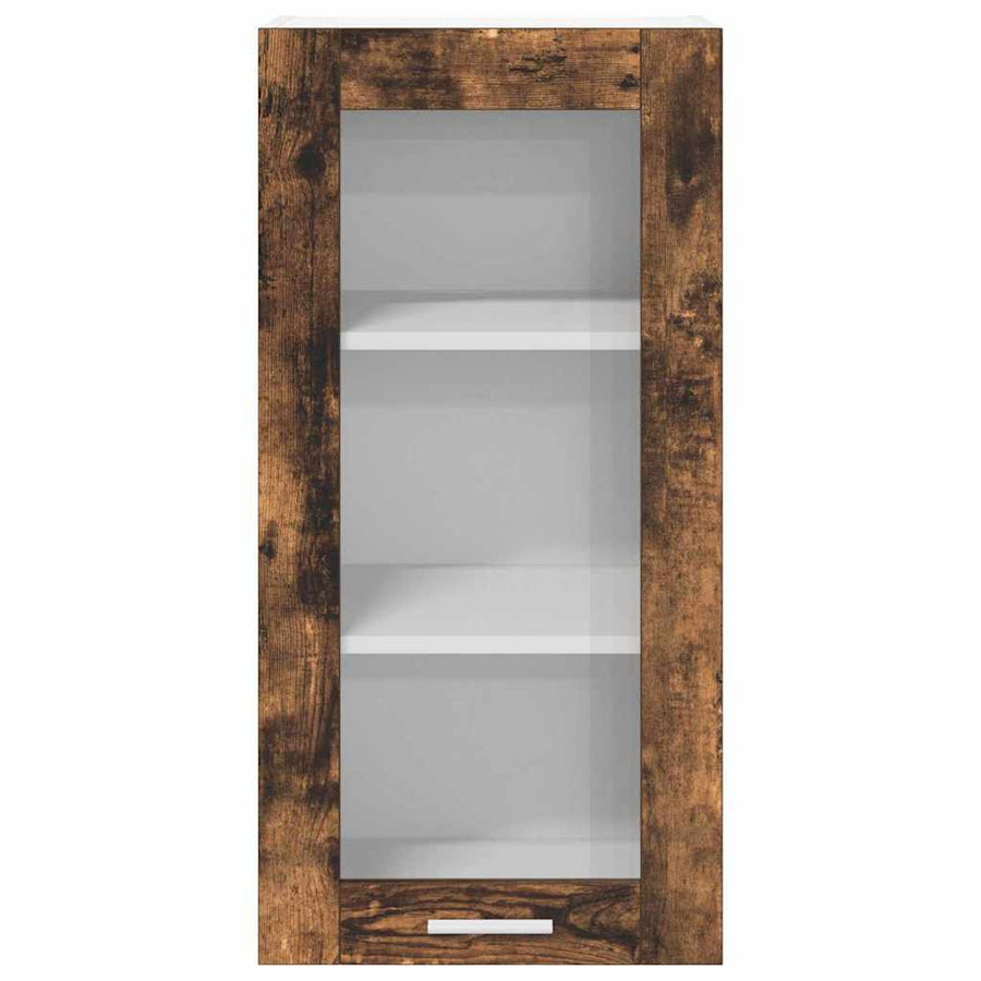 Hangkast Riga 2 pcs Gerookt eiken 40 x 31 x 80 cm Bewerkt hout
