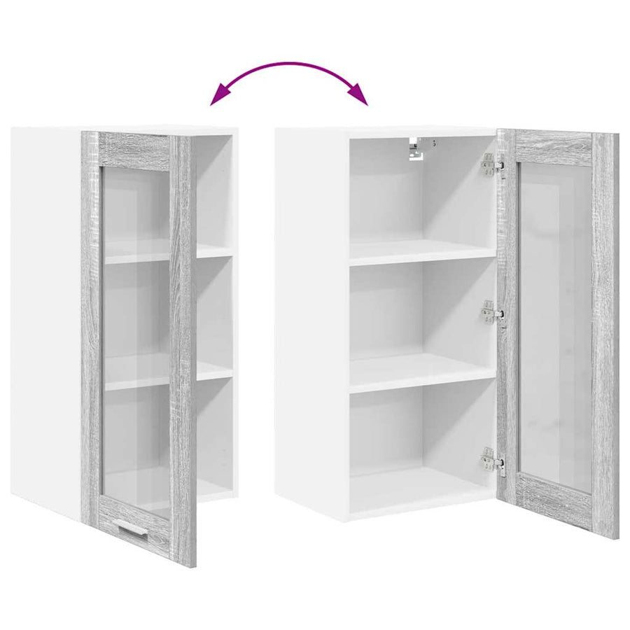 Hangkast Riga Grijs Sonoma 40 x 31 x 80 cm Bewerkt hout