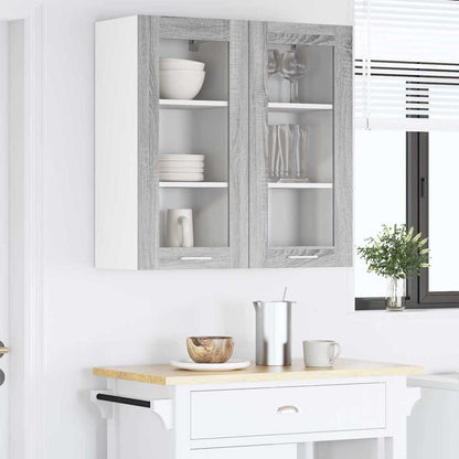 Hangkast Riga 2 pcs Grijs Sonoma 40 x 31 x 80 cm Bewerkt hout