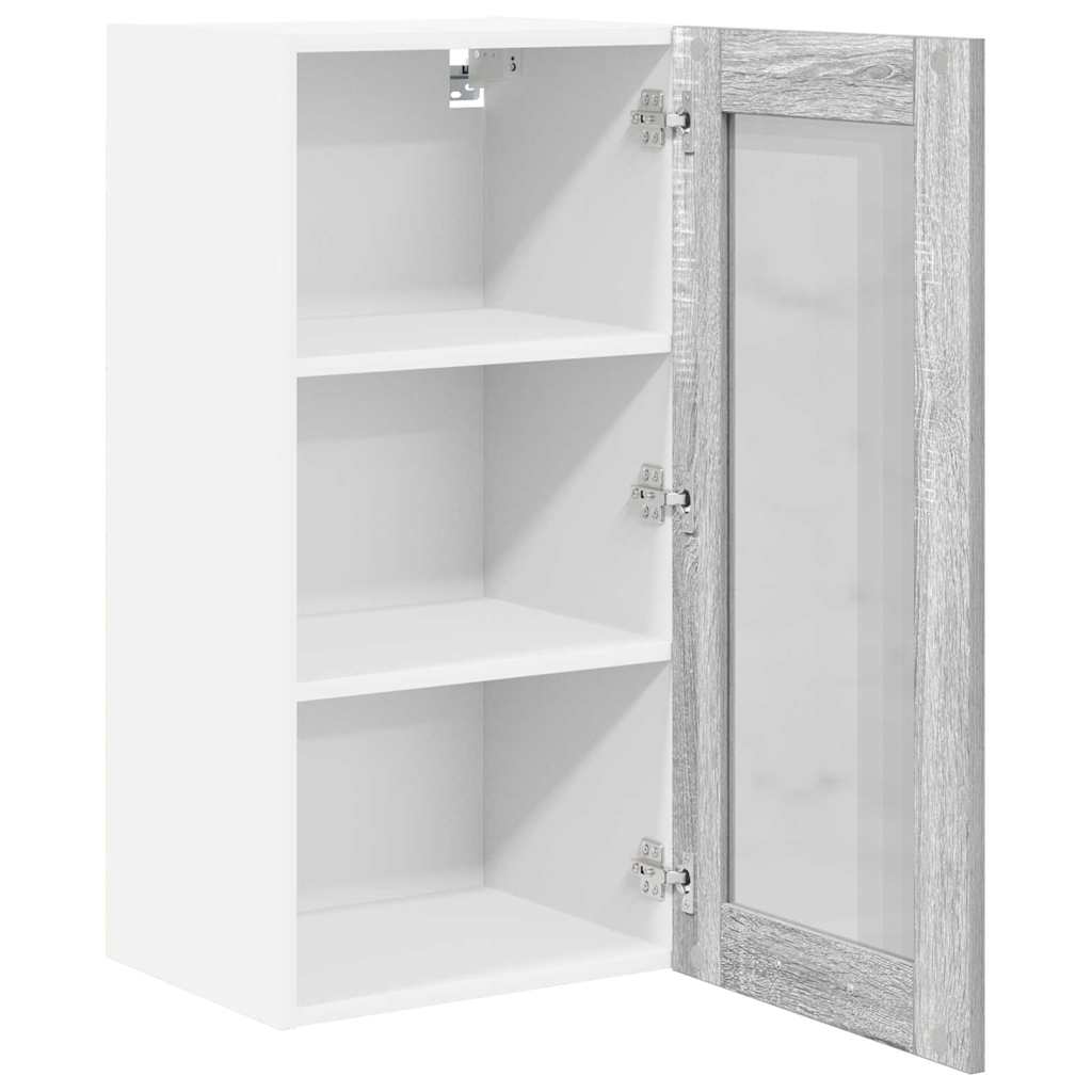 Hangkast Riga 2 pcs Grijs Sonoma 40 x 31 x 80 cm Bewerkt hout