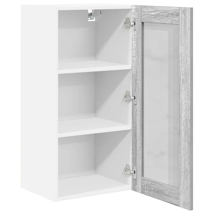 Hangkast Riga 2 pcs Grijs Sonoma 40 x 31 x 80 cm Bewerkt hout
