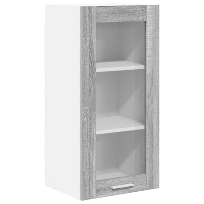 Hangkast Riga 2 pcs Grijs Sonoma 40 x 31 x 80 cm Bewerkt hout
