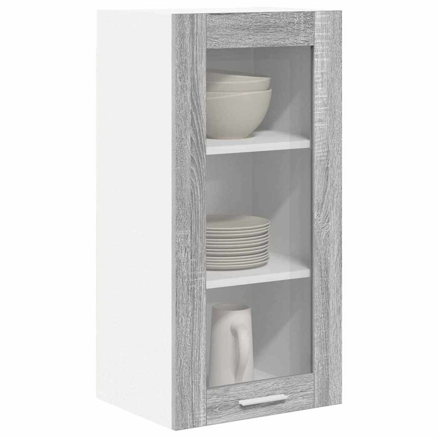 Hangkast Riga 2 pcs Grijs Sonoma 40 x 31 x 80 cm Bewerkt hout