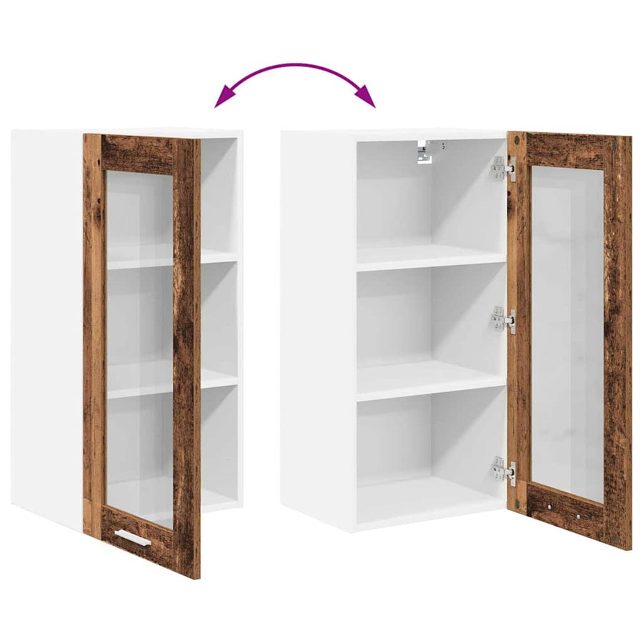 Hangkast met plank Riga Oud Hout 40 x 31 x 80 cm Bewerkt hout