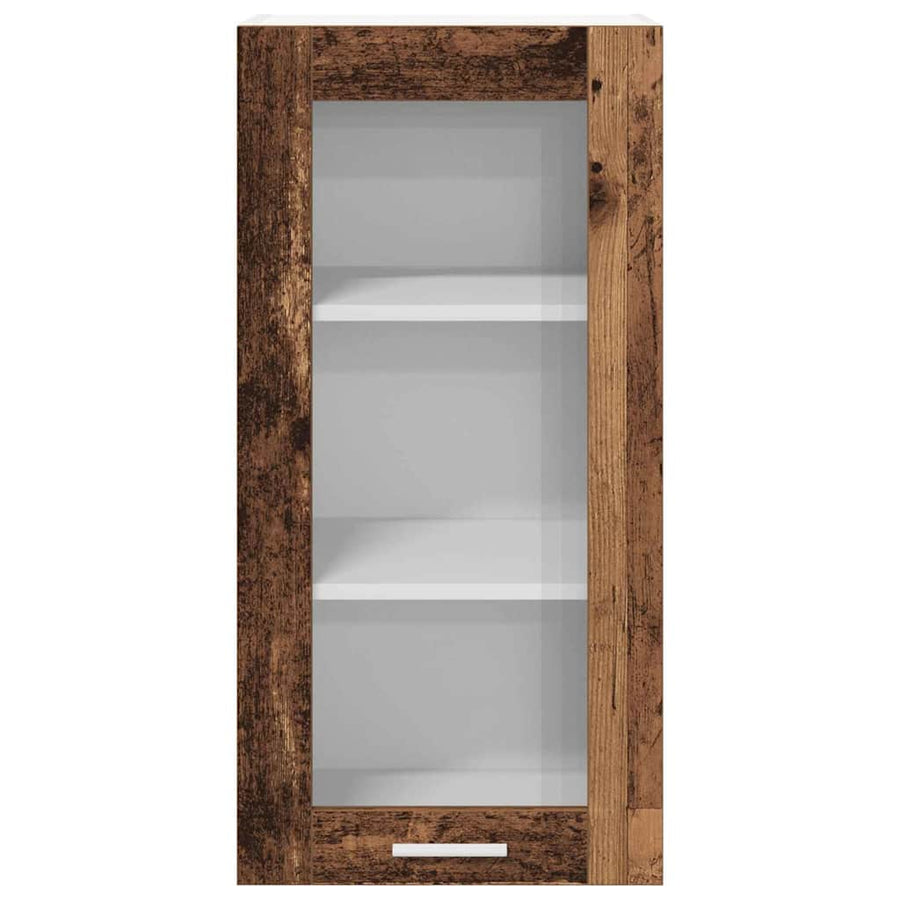 Hangkast Riga 2 pcs Oud Hout 40 x 31 x 80 cm Bewerkt hout