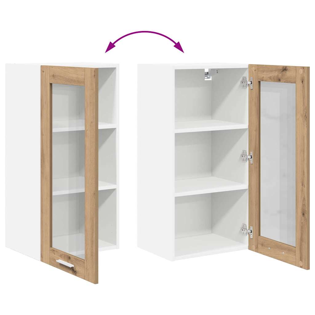 Hangkast Riga Artisan Eiken 40 x 31 x 80 cm Bewerkt hout