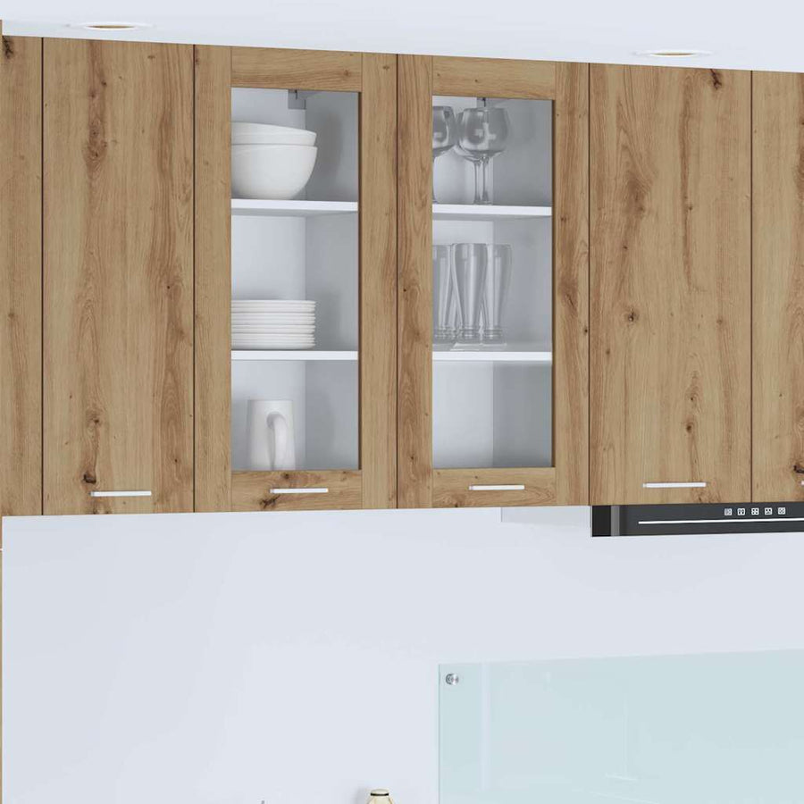Hangkast Riga 2 pcs Artisan Eiken 40 x 31 x 80 cm Bewerkt hout