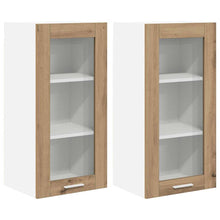 Hangkast Riga 2 pcs Artisan Eiken 40 x 31 x 80 cm Bewerkt hout