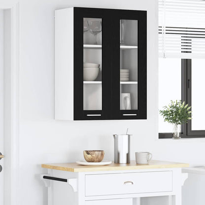 Hangkast Riga Zwart Eiken 60 x 31 x 80 cm Bewerkt hout