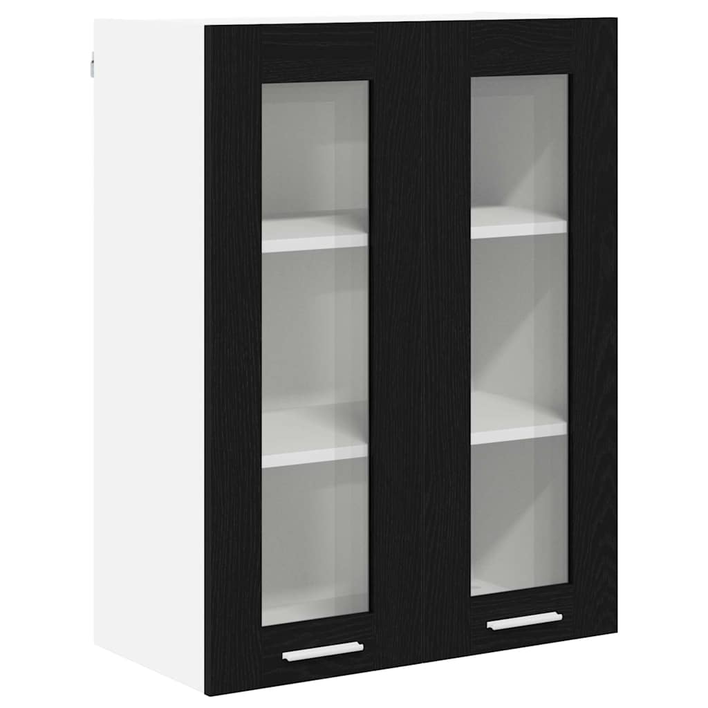 Hangkast Riga Zwart Eiken 60 x 31 x 80 cm Bewerkt hout