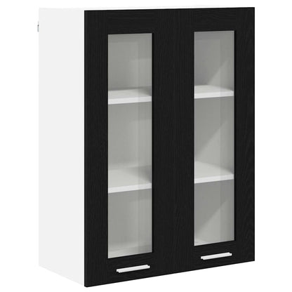Hangkast Riga Zwart Eiken 60 x 31 x 80 cm Bewerkt hout