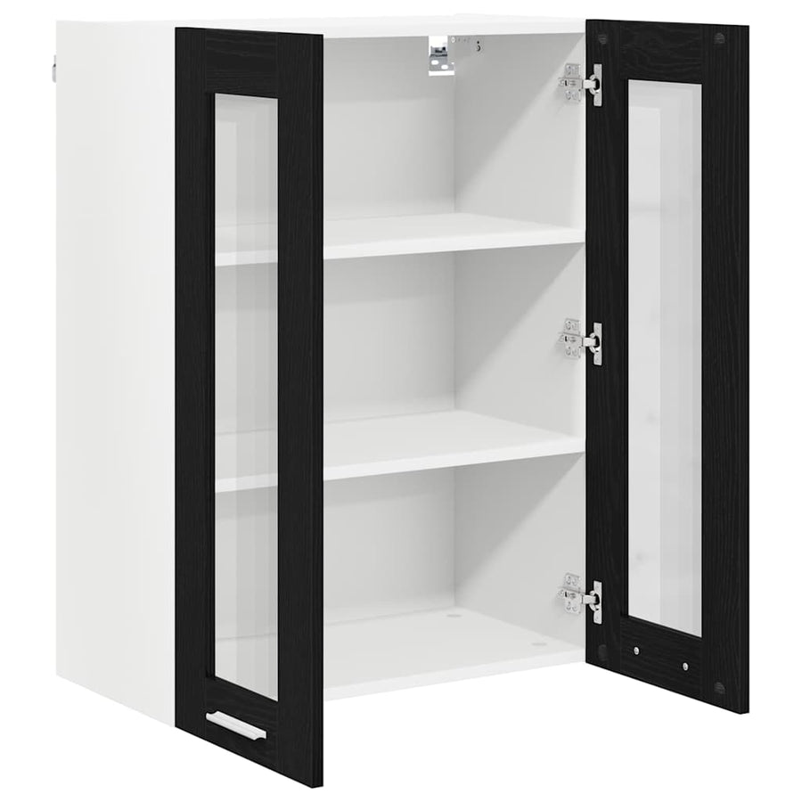 Hangkast Riga Zwart Eiken 60 x 31 x 80 cm Bewerkt hout