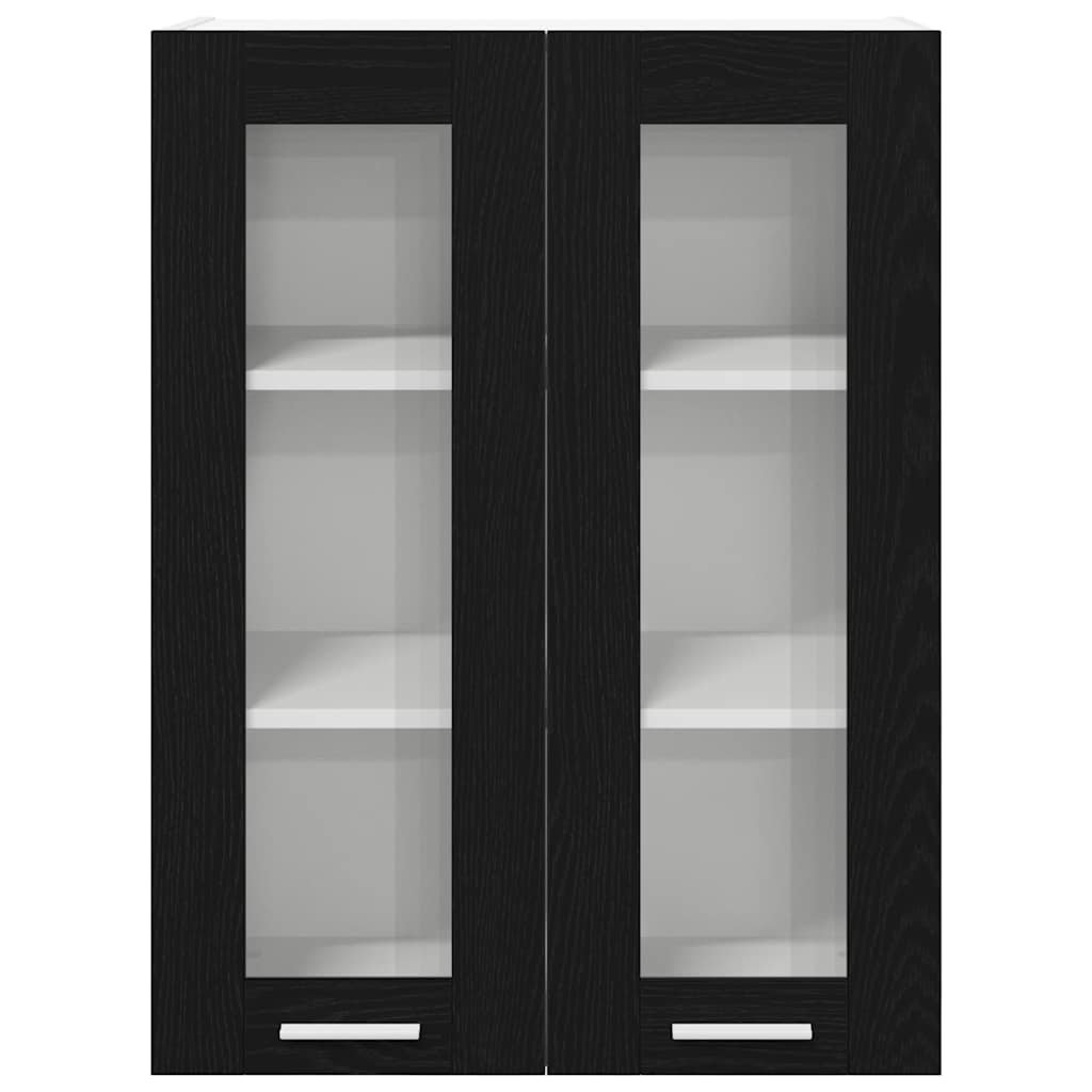 Hangkast Riga Zwart Eiken 60 x 31 x 80 cm Bewerkt hout