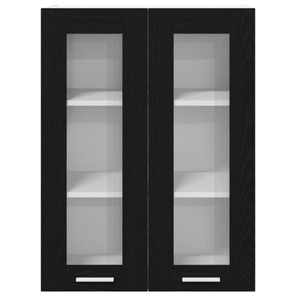 Hangkast Riga Zwart Eiken 60 x 31 x 80 cm Bewerkt hout
