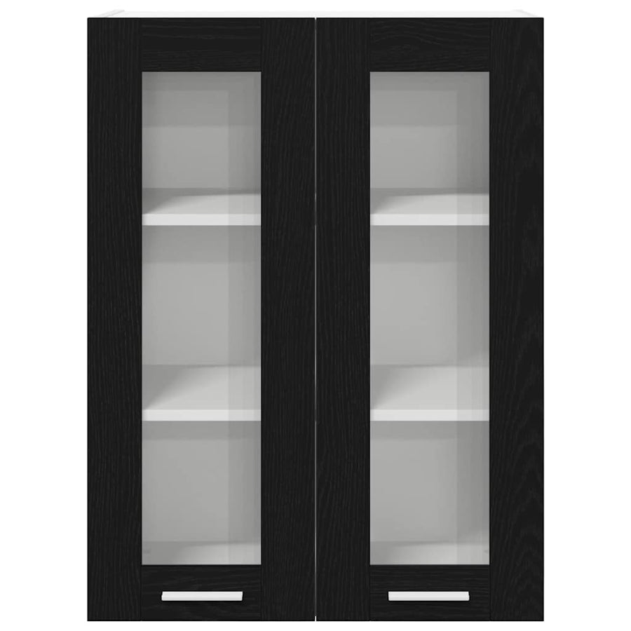 Hangkast Riga Zwart Eiken 60 x 31 x 80 cm Bewerkt hout