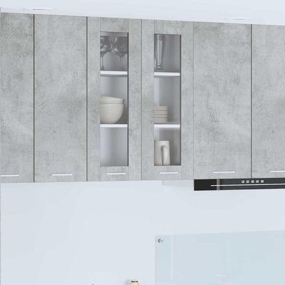 Hangkast Riga Beton Grijs 60 x 31 x 80 cm Bewerkt hout