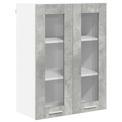 Hangkast Riga Beton Grijs 60 x 31 x 80 cm Bewerkt hout