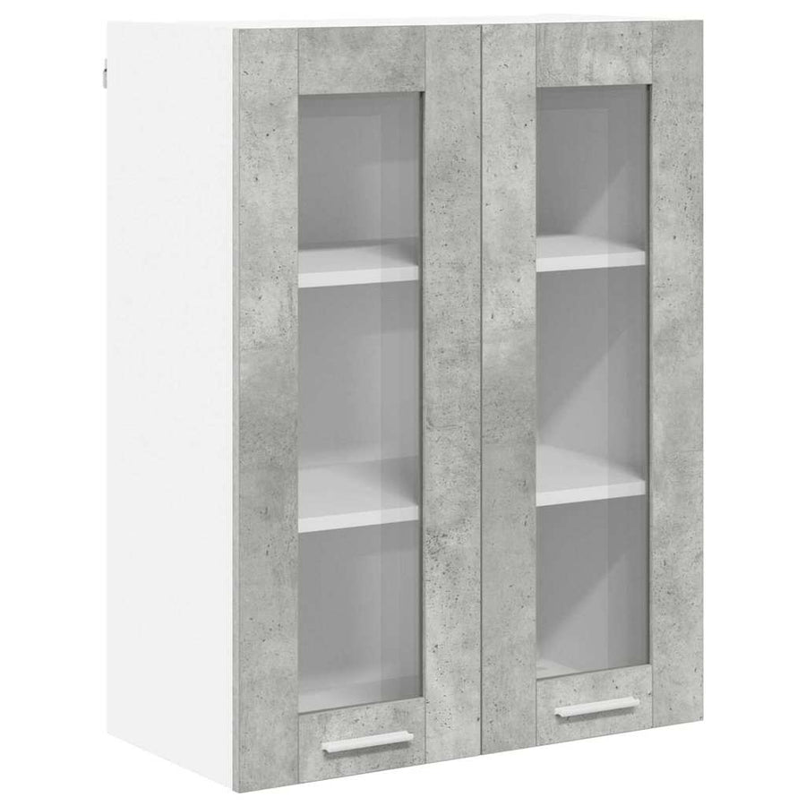 Hangkast Riga Beton Grijs 60 x 31 x 80 cm Bewerkt hout