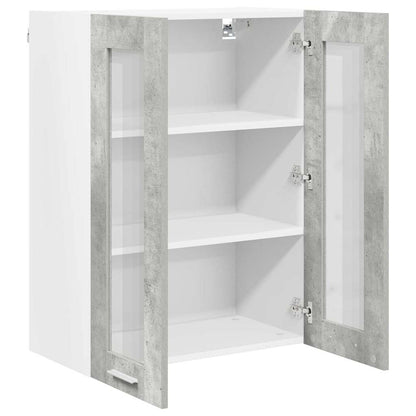 Hangkast Riga Beton Grijs 60 x 31 x 80 cm Bewerkt hout