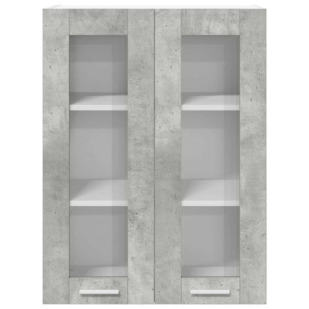 Hangkast Riga Beton Grijs 60 x 31 x 80 cm Bewerkt hout