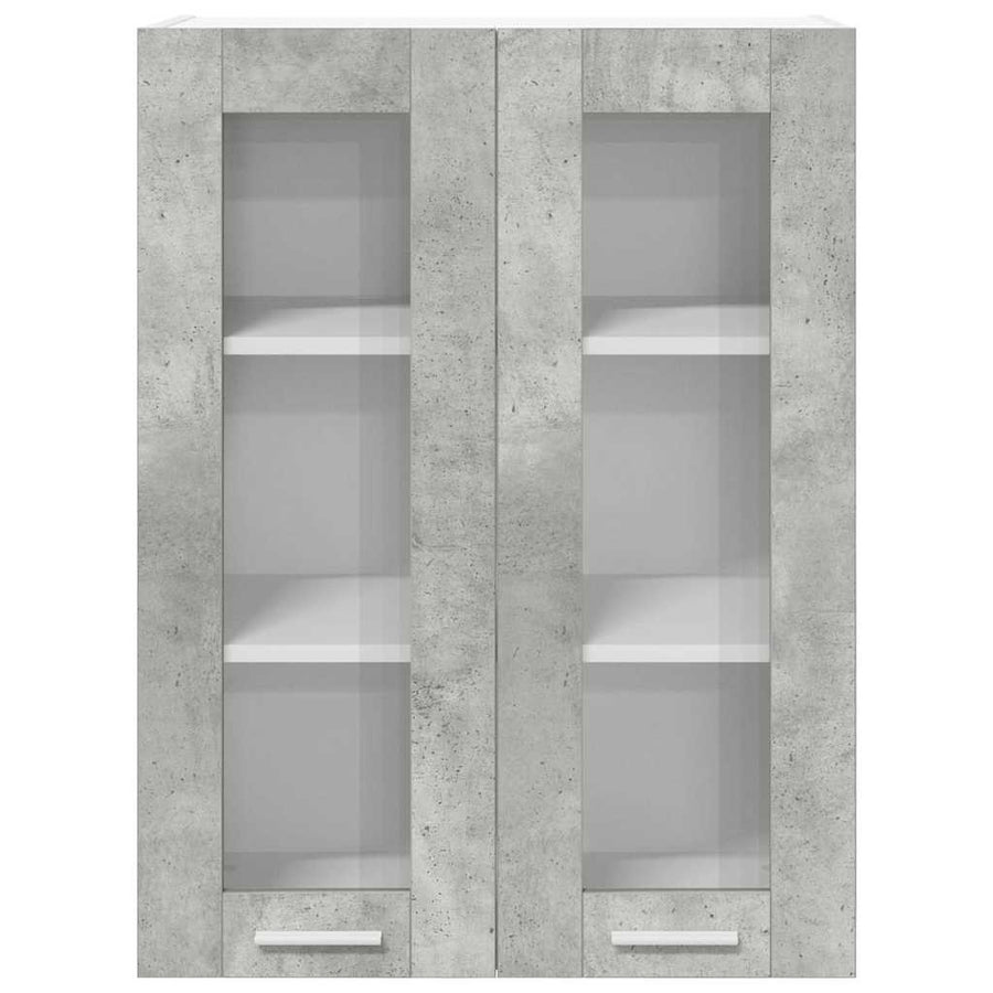 Hangkast Riga Beton Grijs 60 x 31 x 80 cm Bewerkt hout