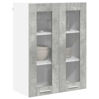 Hangkast Riga Beton Grijs 60 x 31 x 80 cm Bewerkt hout