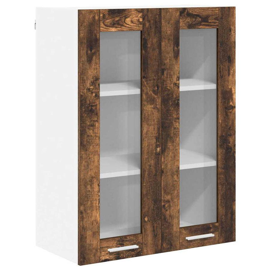 Hangkast Riga Gerookt eiken 60 x 31 x 80 cm Bewerkt hout