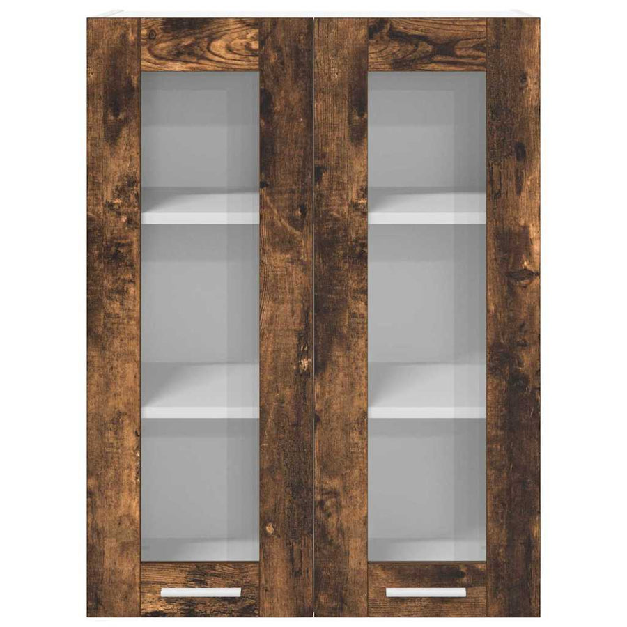 Hangkast Riga Gerookt eiken 60 x 31 x 80 cm Bewerkt hout