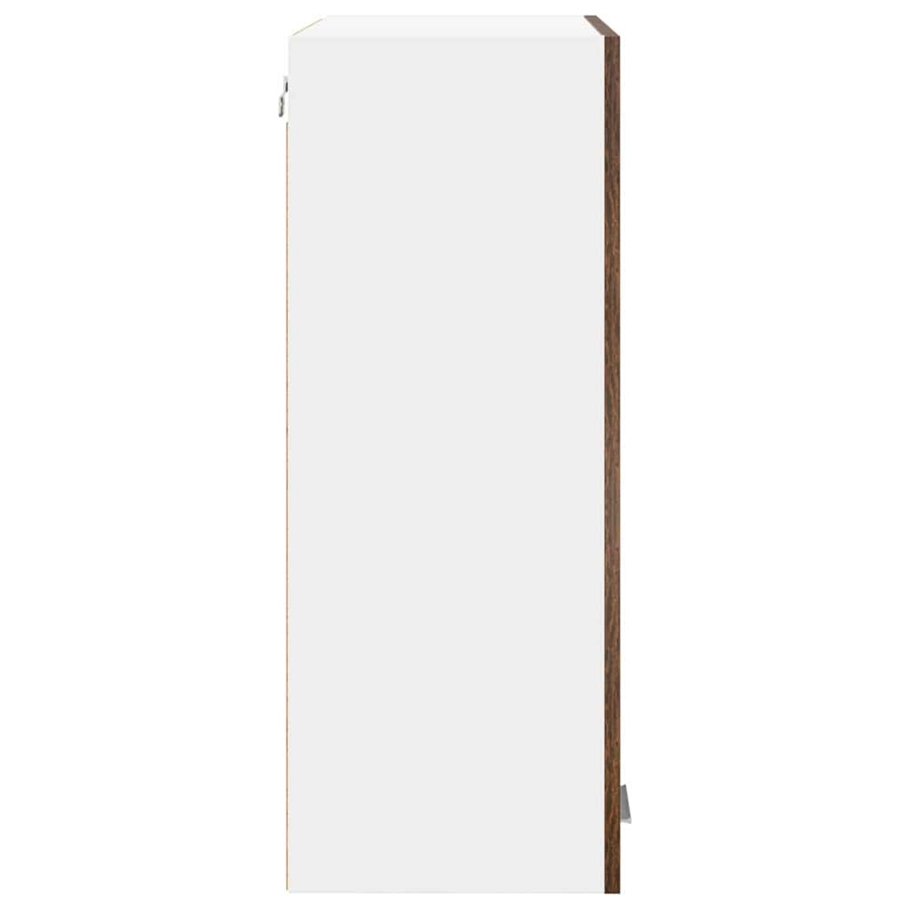 Hangkast Riga Gerookt eiken 60 x 31 x 80 cm Bewerkt hout