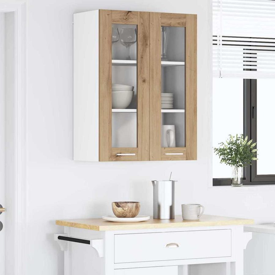 Hangkast Riga Artisan Eiken 60 x 31 x 80 cm Bewerkt hout