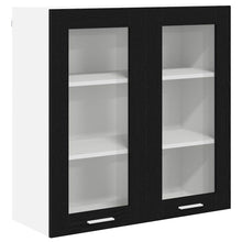 Hangkast Riga Zwart Eiken 80 x 31 x 80 cm Bewerkt hout