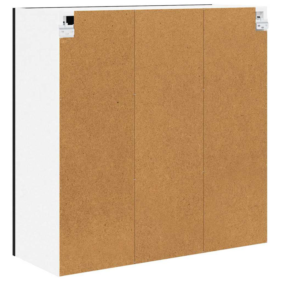 Hangkast Riga Zwart Eiken 80 x 31 x 80 cm Bewerkt hout
