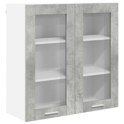 Hangkast Riga Beton Grijs 80 x 31 x 80 cm Bewerkt hout
