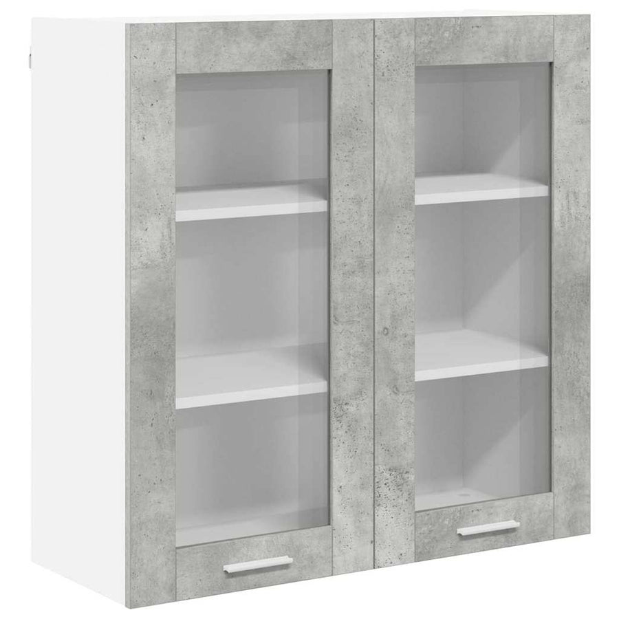 Hangkast Riga Beton Grijs 80 x 31 x 80 cm Bewerkt hout