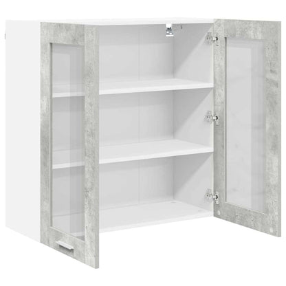 Hangkast Riga Beton Grijs 80 x 31 x 80 cm Bewerkt hout