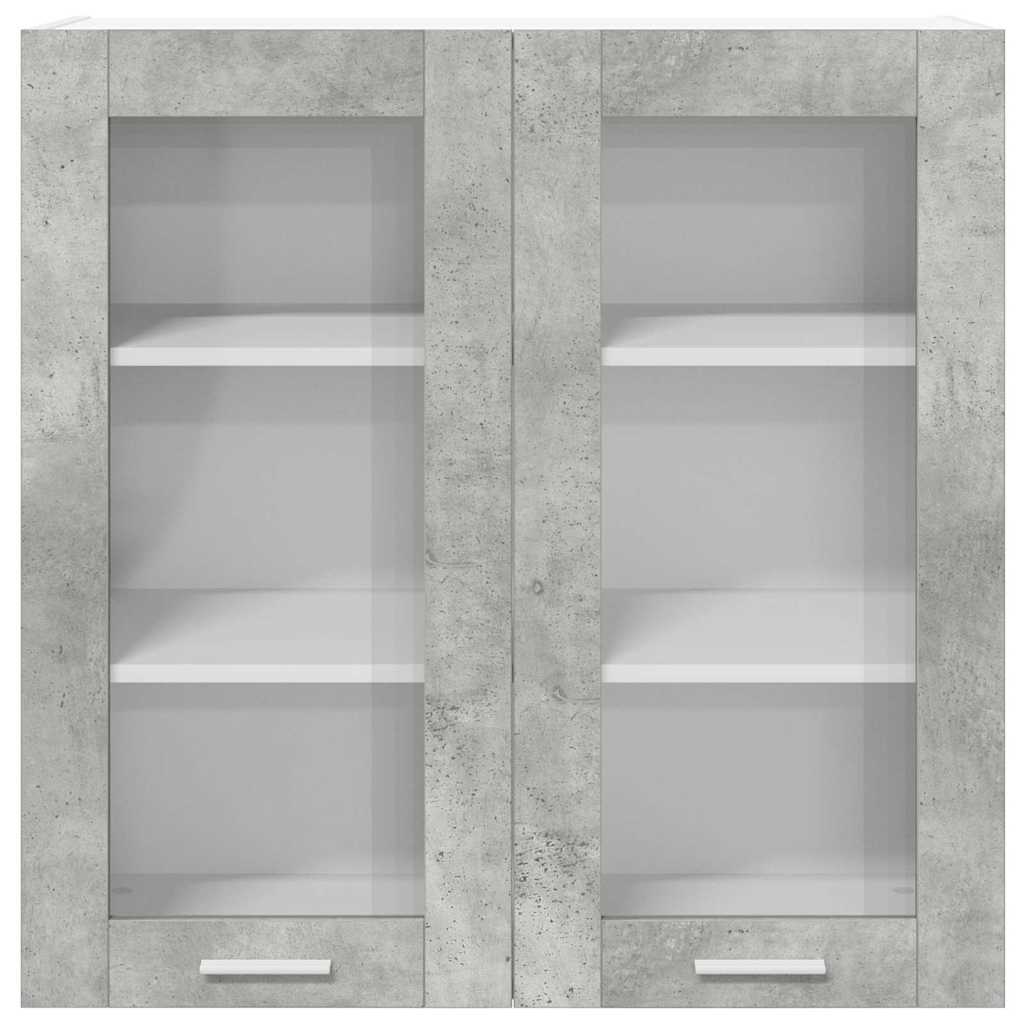 Hangkast Riga Beton Grijs 80 x 31 x 80 cm Bewerkt hout